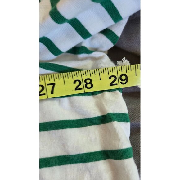 Lauren Conrad Women's Size 3X Green White Striped Boat Neck Short Sleeve Cotton - Picture 9 of 10